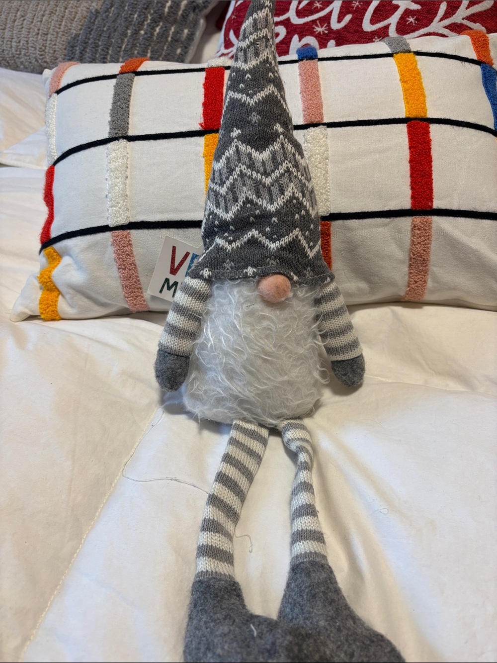 Gray Nordic Gnome Plush Holiday Décor - Cozy Accent